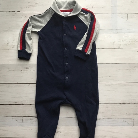 Ralph Lauren Baby Boy One Piece Footie Outfit - Picture 1 of 8